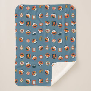Elmo Woodland Explorer Pattern Sherpa Blanket