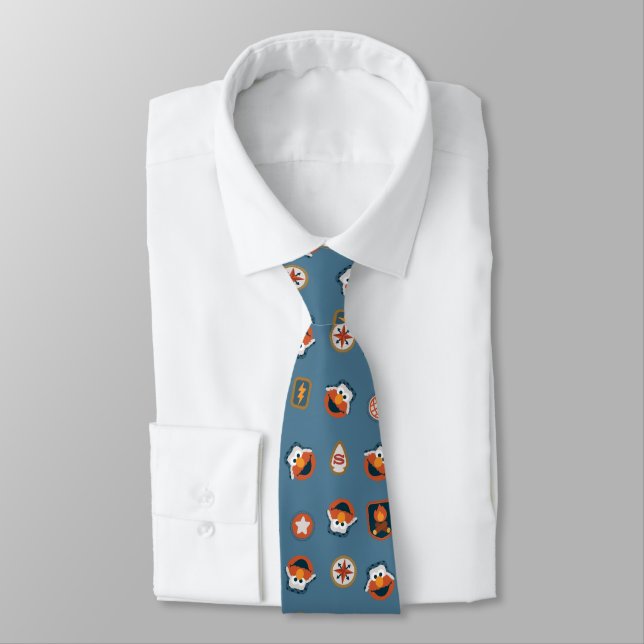 Elmo Woodland Explorer Pattern Tie (Tied)