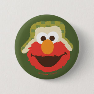 Elmo Woodland Face 6 Cm Round Badge