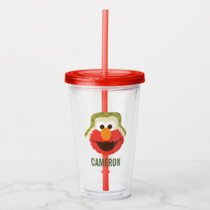 Elmo Woodland Face Add Your Name Acrylic Tumbler