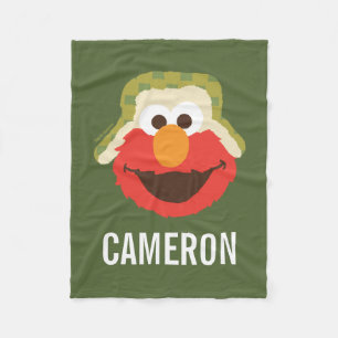 Elmo Woodland Face   Add Your Name Fleece Blanket