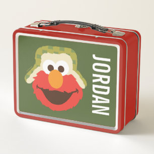 Elmo Woodland Face Add Your Name Metal Lunch Box