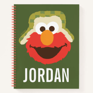 Elmo Woodland Face   Add Your Name Notebook