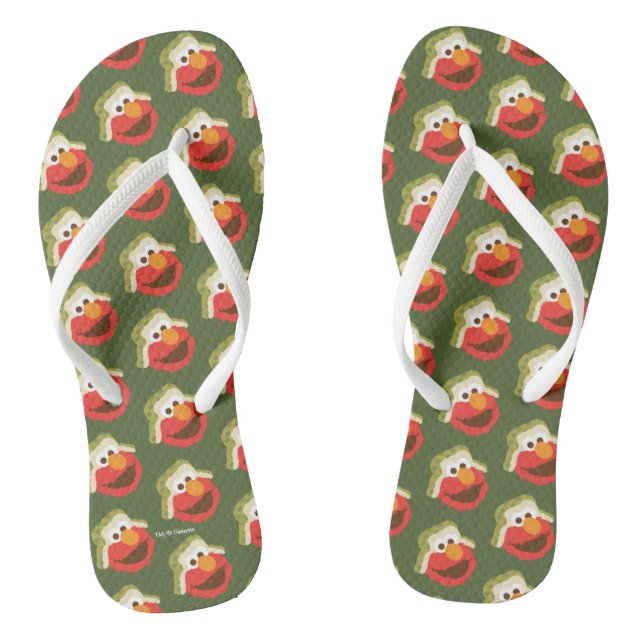 Elmo Woodland Face Flip Flops (Footbed)