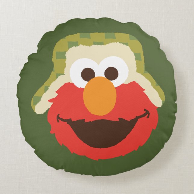 Elmo Woodland Face Round Cushion (Front)