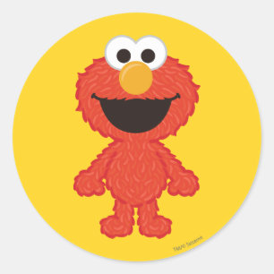 Elmo Wool Style Classic Round Sticker