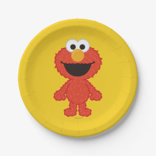 Elmo Wool Style Paper Plate