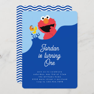 Elmo's Splish Splash Birthday Bash Invitation