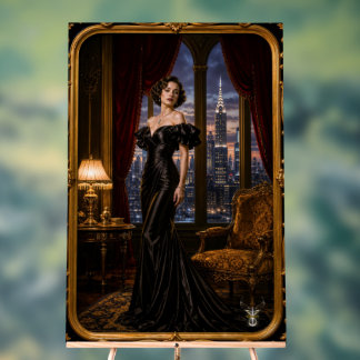 Elodie Valtraine Hôtel dOrphée Nightscape Portrait Acrylic Sign