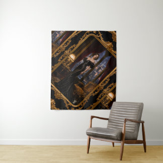 Elodie Valtraine Hôtel dOrphée Nightscape Portrait Tapestry