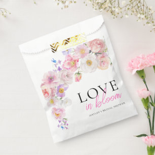 Eloise Pink Floral Love In Bloom Bridal Shower Favour Bags