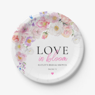 Eloise Pink Floral Love In Bloom Paper Plate