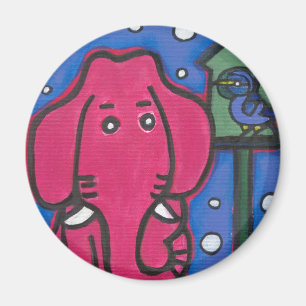 eloise the elephant loves her bird Fridge Magnet