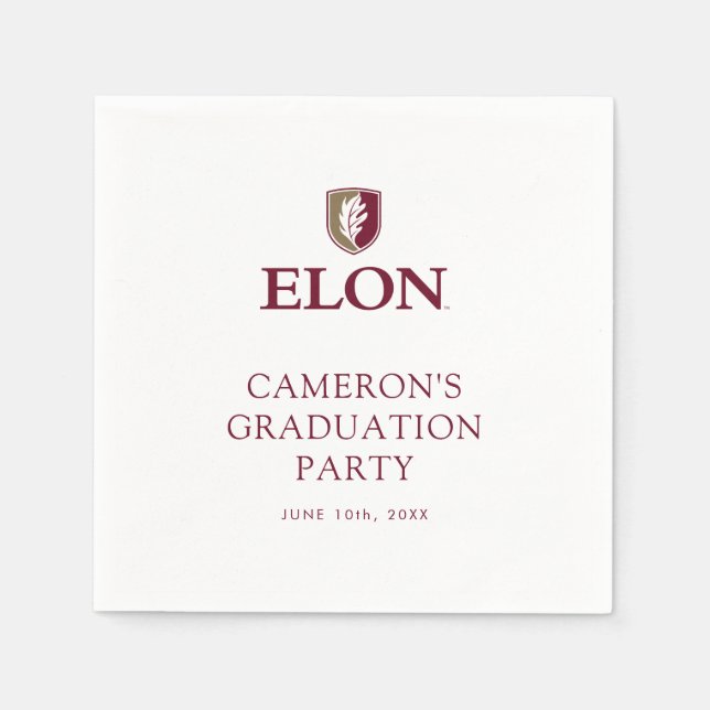 Elon Graduation Napkin (Front)