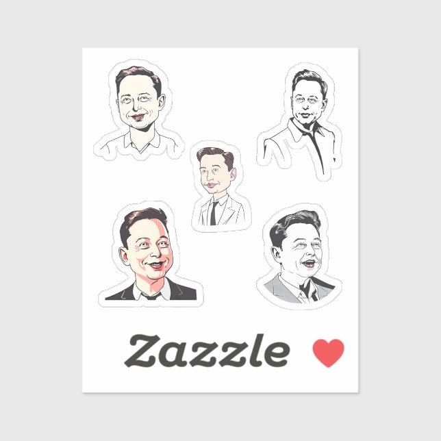 elon musk funny caricature (Sheet)