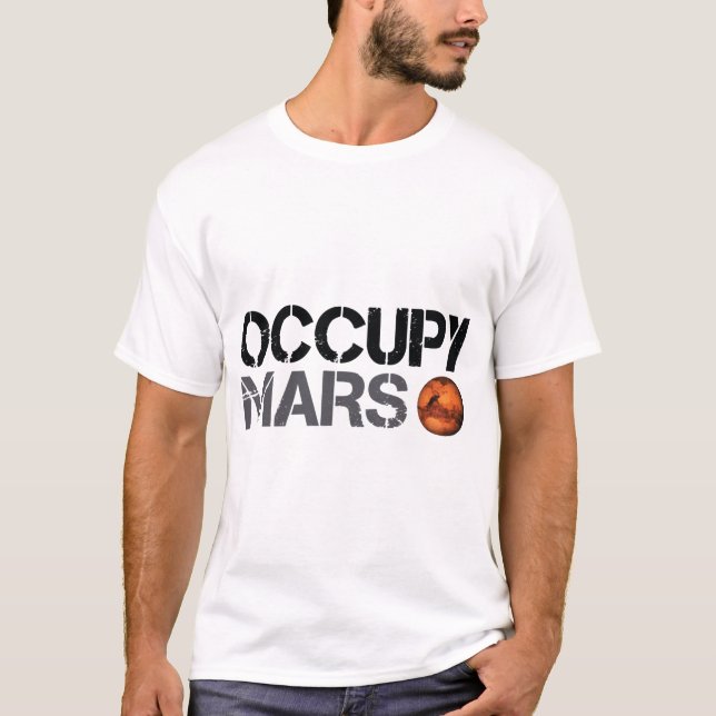 elon musk occupy mars T-Shirt (Front)
