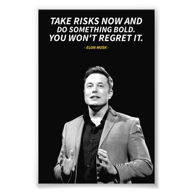 Elon musk Photo Enlargement (Front)