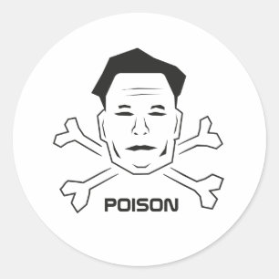 Elon Poison, Anti Elon Musk Classic Round Sticker