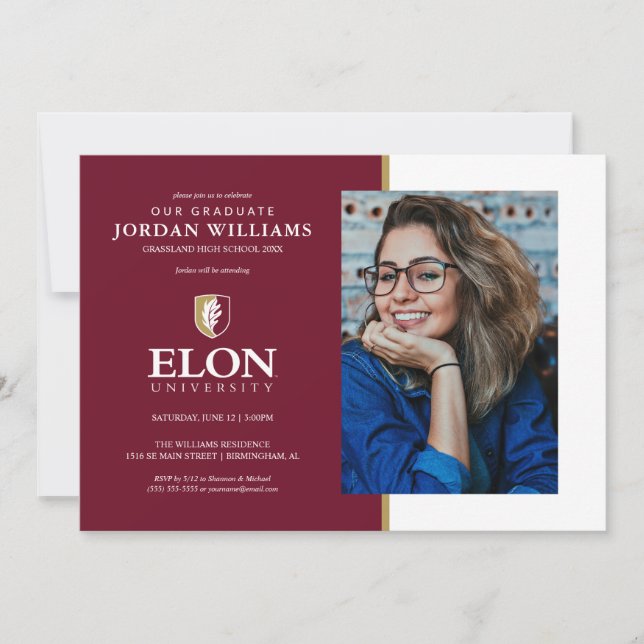 Elon University Announcement (Front)