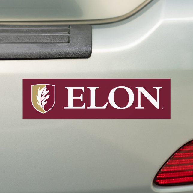 Elon University Bumper Sticker (On Car)