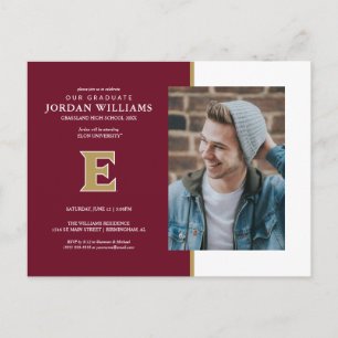 Elon University E Graduation Announcement Postcard