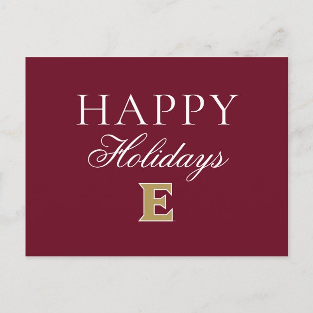 Elon University E Holiday Postcard (Front)