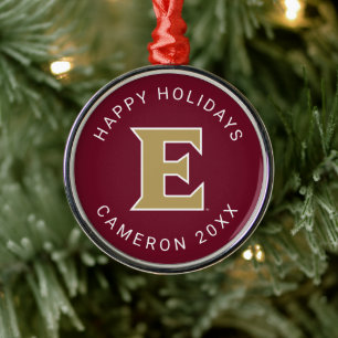 Elon University E Metal Tree Decoration