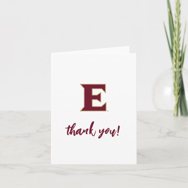 Elon University E | Thank You Card (Front)