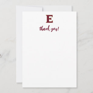 Elon University E   Thank You Card