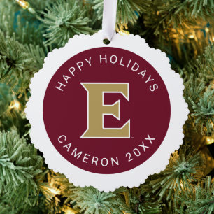 Elon University E Tree Decoration Card