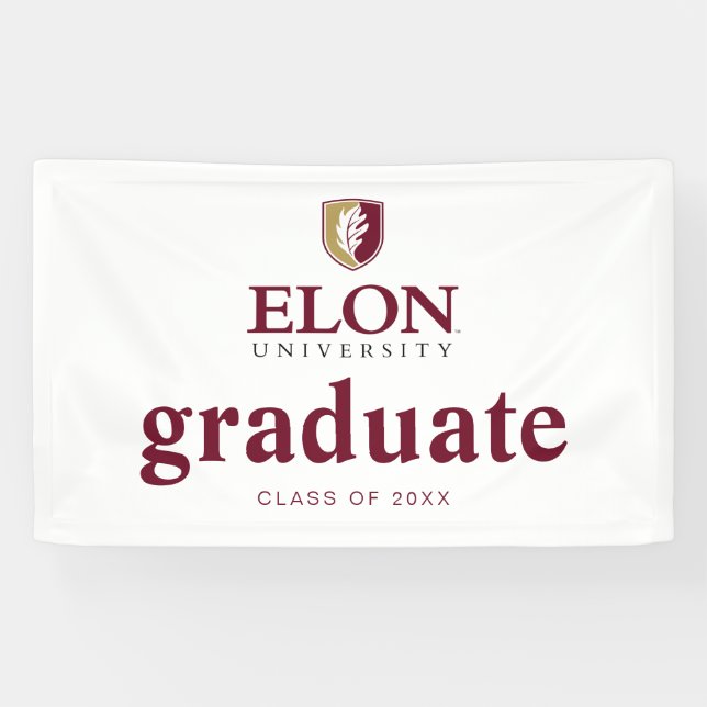 Elon University Graduation Banner (Horizontal)