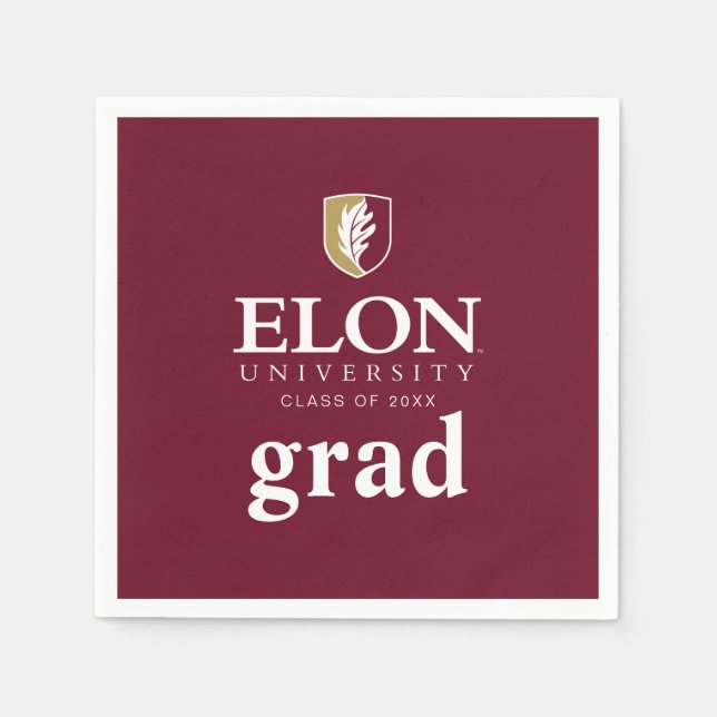 Elon University Graduation Napkin (Front)