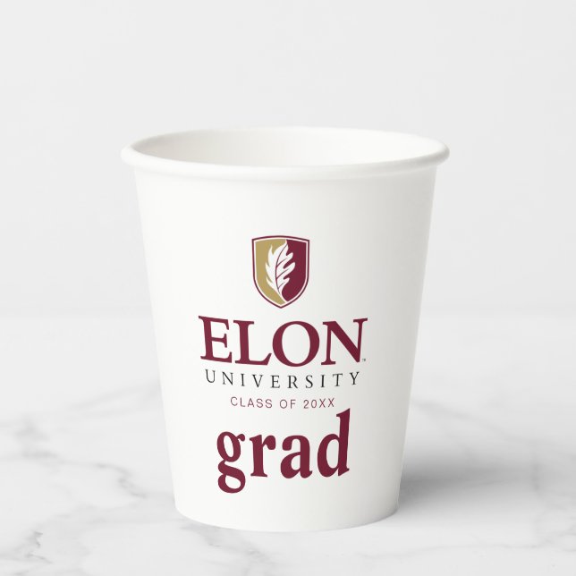 Elon University Graduation Paper Cups (Front)