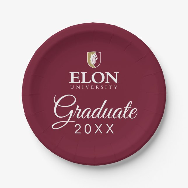 Elon University Graduation Paper Plate (Front)