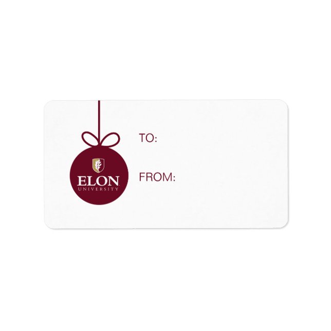 Elon University Label (Front)