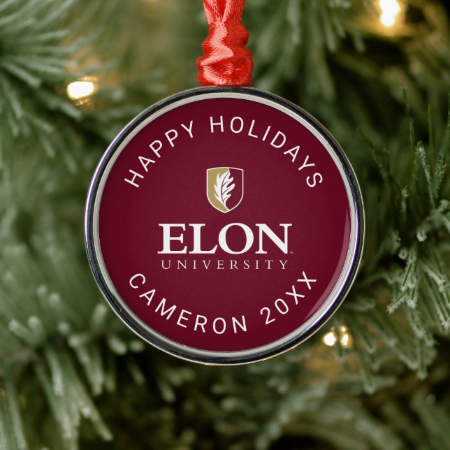 Elon University Metal Tree Decoration (Tree)