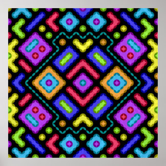 Elongated Abstract Poster