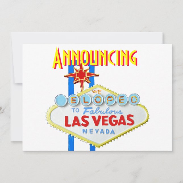 Elope Announcement Las Vegas Marriage (Front)
