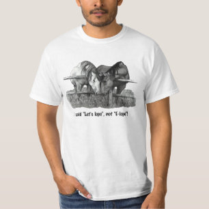 Elope, Funny, Horses: Pencil Drawing: Wedding T-Shirt