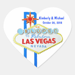 Elope Las Vegas Heart Sticker