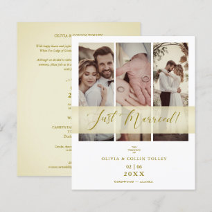 Eloped Budget 3 Photos Just Married Hand Lettered