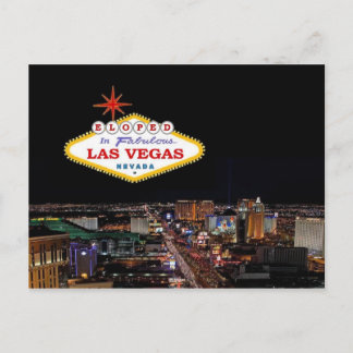 ELOPED In Fabulous Las Vegas Postcard