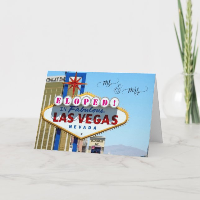 Eloped in Las Vegas Mr. & Mrs. Card (Front)