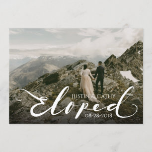 Eloped Marriage Post-Celebration Party Invite