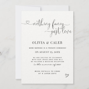 Eloped Wedding Announcement