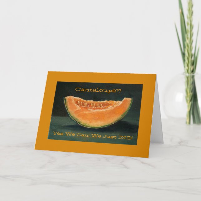 Elopement Announcement: Cantaloupe, Pun, Funny Announcement (Front)