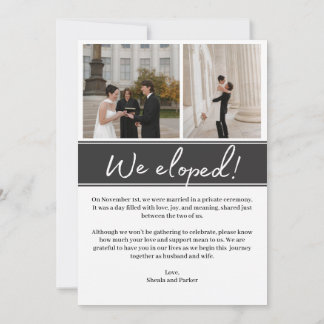 Elopement Announcement Cards
