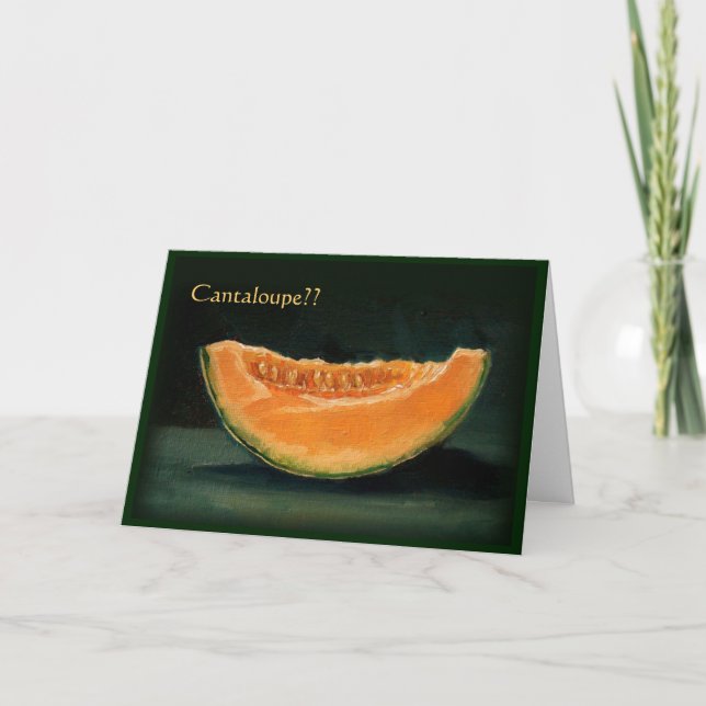 Elopement Announcement, Humour, Pun, CANTALOUPE Announcement (Front)