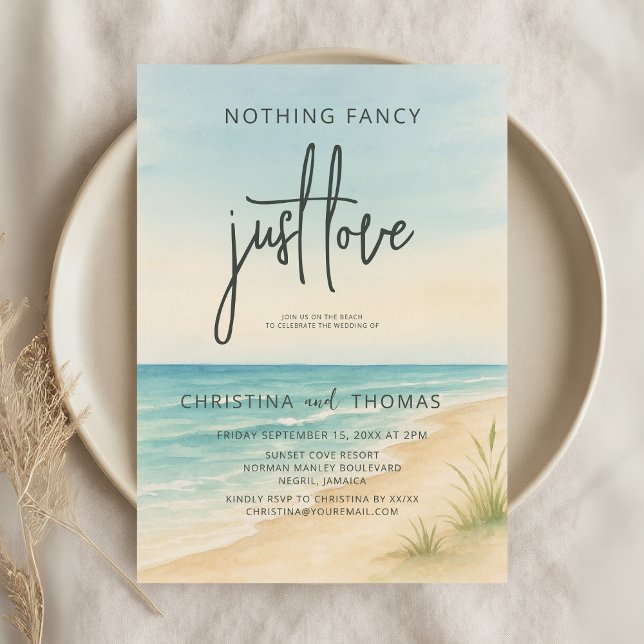 Elopement Beach Wedding Invitation (Creator Uploaded)