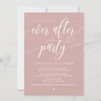 Elopement, Happily Ever After Party, Dusty Rose In